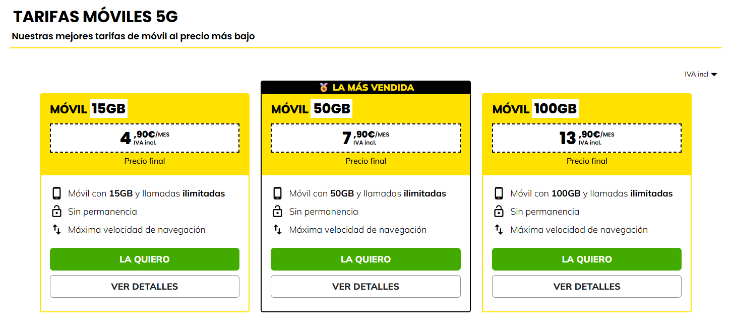 TARIFAS MOVIL MASMOVIL